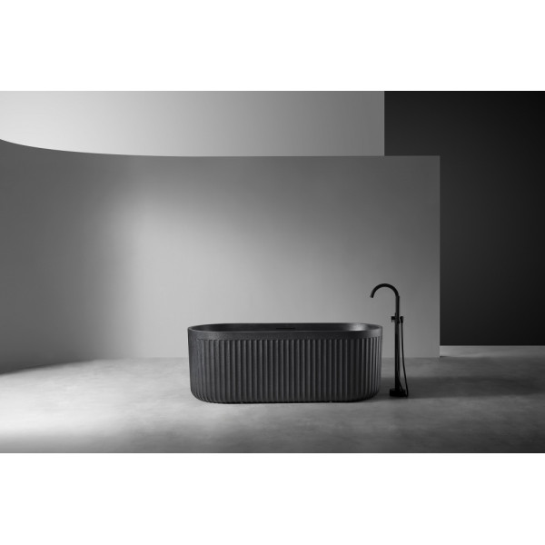 Ванна из искусственного камня Abber Stuttgart 170x75 черная матовая (AM9925B)