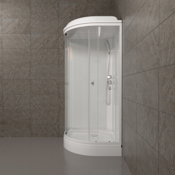 Душевая кабинаTriton Ультра 90x90 стекло прозрачное, профиль белый (DK319)