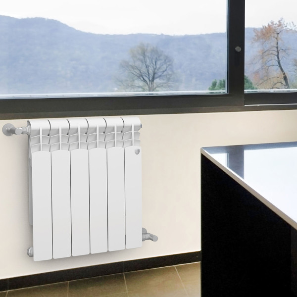 Радиатор биметаллический Royal Thermo Revolution B 350 Белый (8 секций) (RTRB335008)