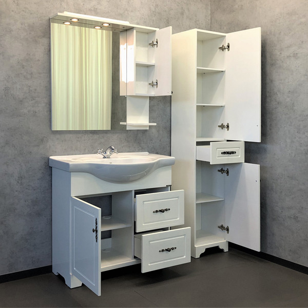 Тумба напольная Comforty Рига 875x880x510 дуб сонома матовый с раковиной (00-00001551)