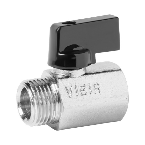 Кран 1/2" ВН шаровый мини Vieir (чёрный флажок) (VR171) Кран 1/2" ВН шаровый мини Vieir (чёрный флажок) (VR171)