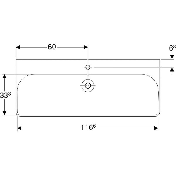 Раковина подвесная Geberit Smyle Square 120x48 белая (500.226.01.1)