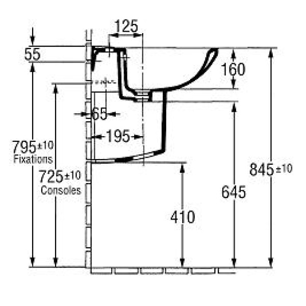 Полупьедестал для раковины Jacob Delafon Odeon 290х300 (E1007-00)