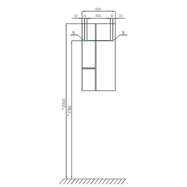 Шкафчик Мишель Дуб Рустикальный/Фьорд NEW (1A243903MIX30)