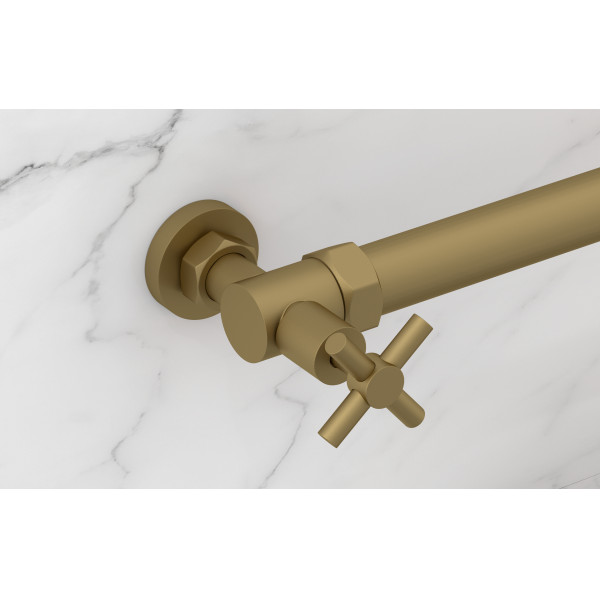 Вентиль Сунержа угловой (крест) 1"Нx 3/4"НГ матовое золото (032-1304-0134)