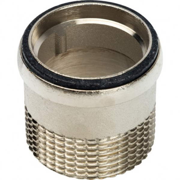 Кран 1" шаровый угловой со сгоном Stout (черная бабочка, полнопроходной) SVB-0008-000025