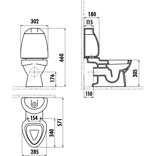 Унитаз детский Creavit Cocuk с сиденьем (CK310-11CB00E-0000+KC0802.01.0000E)