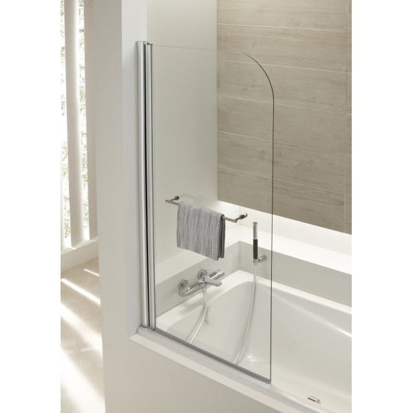 Душевые шторки для ванн Jacob Delafon Odeon up 80x145 стекло прозрачное, профиль хром (E4932-GA)