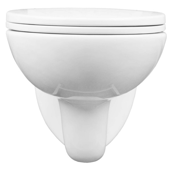 Инсталляция для подвесного унитаза Loranto + безободковый унитаз Fredo с сиденьем микролифт (4501+CS-WH8005)