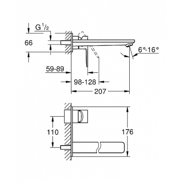 Смеситель для раковины Grohe Lineare (23444001)