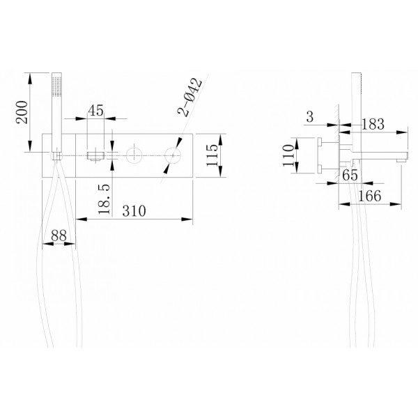 Смеситель для ванны и душа Abber Rund Золотой (AF8730G)