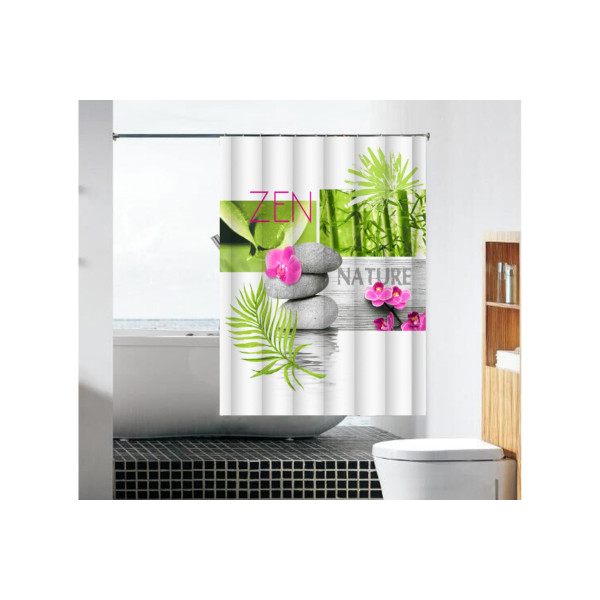 Шторка для ванны текстильная Melodia 180х180 см Духовная истина (MZ-98) Шторка для ванны текстильная Melodia 180х180 см Духовная истина (MZ-98)