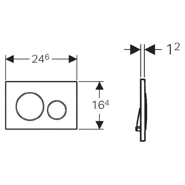 Клавиша смывная Geberit Sigma20 (115.882.DW.1)