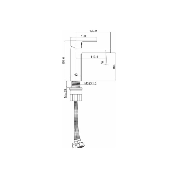 Смеситель для раковины Maxonor (MN1082-2)