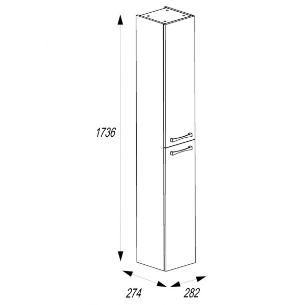 Пенал подвесной Aquaton Адель 282x274x1736 белый (1.A214.8.03A.F01.0) Пенал подвесной Aquaton Адель 282x274x1736 белый (1.A214.8.03A.F01.0)
