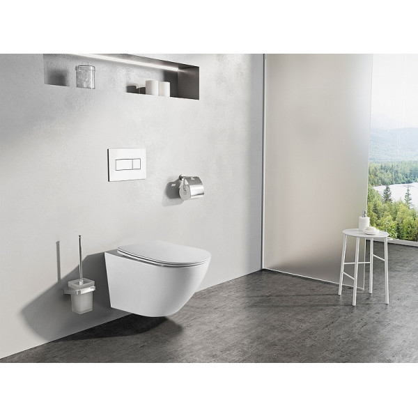 Унитаз подвесной Azario Teramo с сиденьем с микролифтом белый (AZ-0052-UQ3)