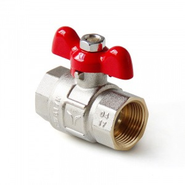 Кран 1" ВВ шаровый Pro Aqua (красная бабочка) (FWB63-F25-F25x) Кран 1" ВВ шаровый Pro Aqua (красная бабочка) (FWB63-F25-F25x)