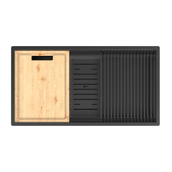 Мойка для кухни врезная Lemark Tabaga 820 820x440 черный матовый (9932136)