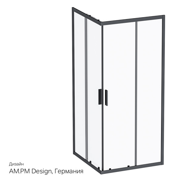 Душевой уголок AM.PM Gem S 90x90x200 стекло прозрачное, профиль черный матовый (W93G-403-090BT)