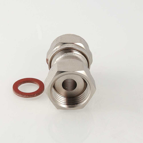 Соединение прямое 16*1/2"В с накидной гайкой Valtec (обжим) (VTm.322.N.001604) Соединение прямое 16*1/2"В с накидной гайкой Valtec (обжим) (VTm.322.N.001604)