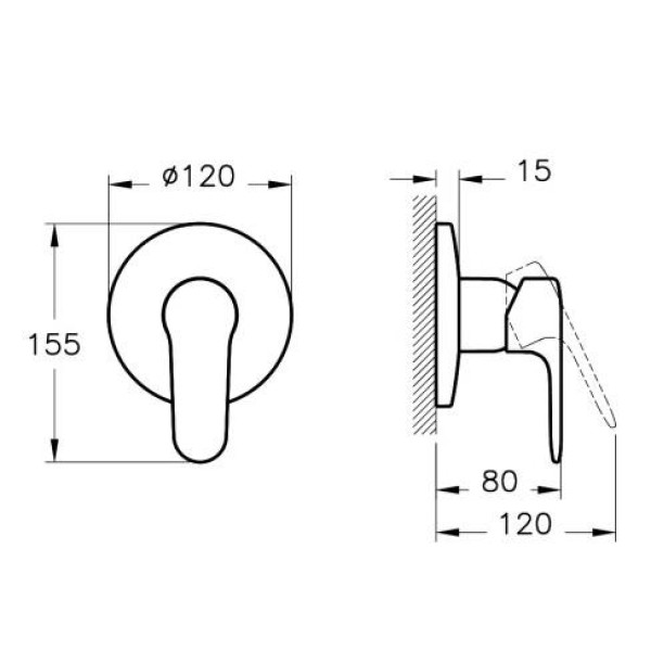 Смеситель для душа Vitra Complimentary хром (A4272834EXP)