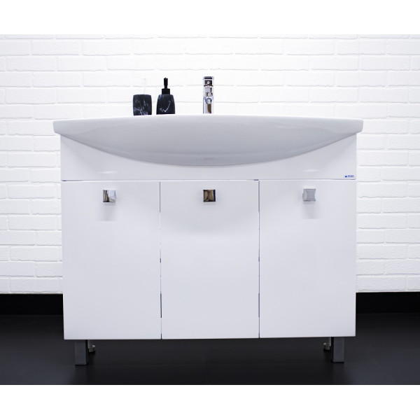 Тумба напольная Элеганс 105 Мега без ящика Айсберг Домино (DM4603T) Тумба напольная Элеганс 105 Мега без ящика Айсберг Домино (DM4603T)