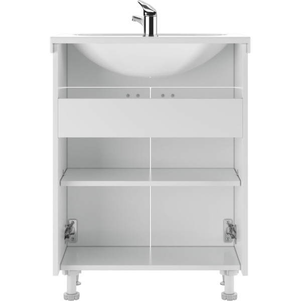 Тумба напольная Элеганс 65 Классик без ящика Айсберг Домино (DA1134T)