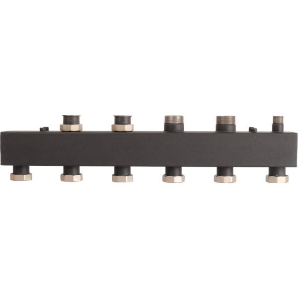 Коллектор распределительный Rommer 1 1/2" на 3(4) контура (сталь, до 85 кВт) (RDG-0017-004034) Коллектор распределительный Rommer 1 1/2" на 3(4) контура (сталь, до 85 кВт) (RDG-0017-004034)
