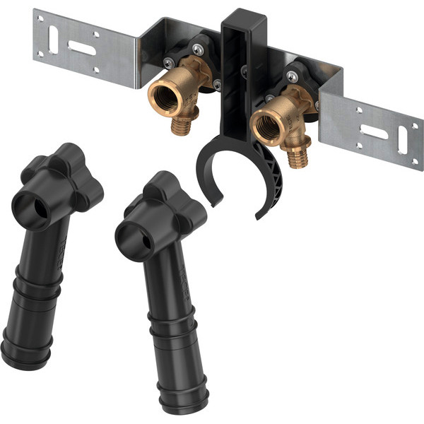 Монтажный комплект TECEflex с настенными уголками для дистанционного подключения смесителя 16х1/2" мм. (бронза) (720565)