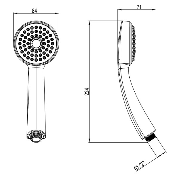 Душевая лейка Lemark 84 мм хром (LM8010C)