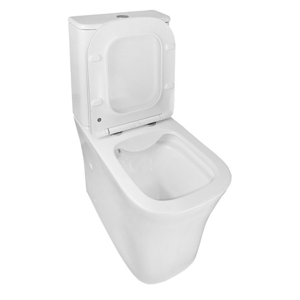 Унитаз напольный Anteo Square безободковый с бачком и сиденьем микролифт 630х385х820 (AZ-1218A)