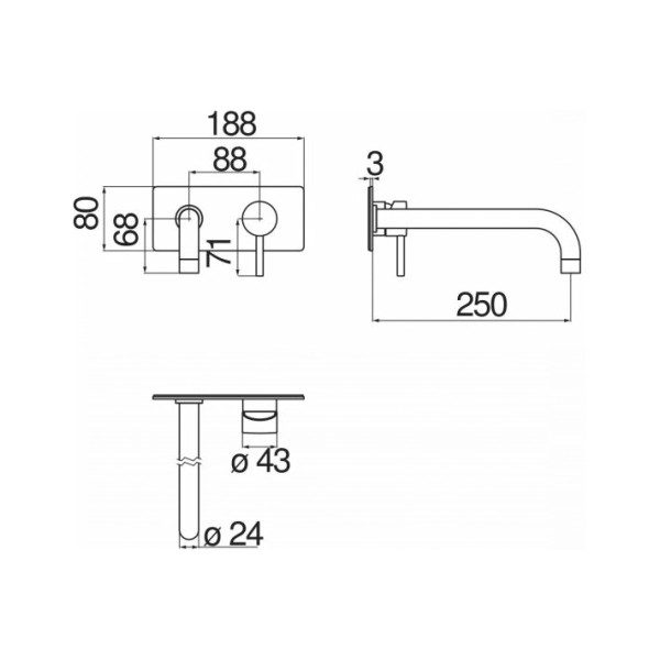 Смеситель для раковины Nobili Live (LV00198/2CR)