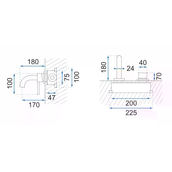 Смеситель для раковины Rea Owen Никель (REA-B5335)