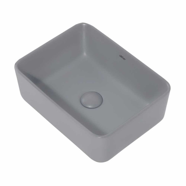 Раковина накладная Abber Rechteck серая матовая (AC2213MG)