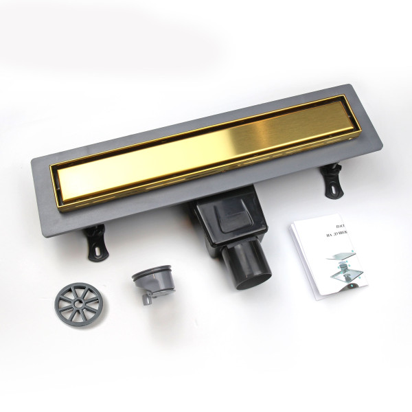 Душевой лоток RGW Drain Leo 400 золотой (60213140-06) Душевой лоток RGW Drain Leo 400 золотой (60213140-06)