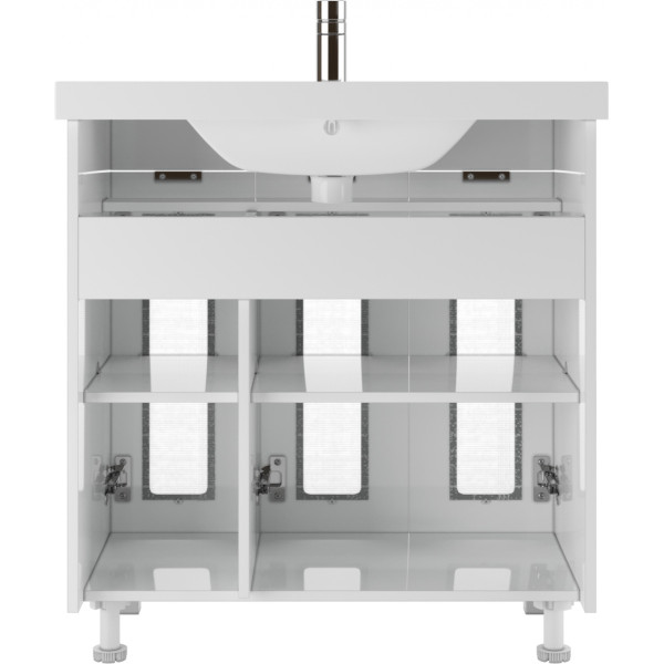 Тумба напольная Миранда 80 Кристалл без ящика Айсберг Домино (DA1803T) Тумба напольная Миранда 80 Кристалл без ящика Айсберг Домино (DA1803T)