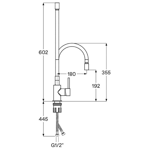 Смеситель для кухни Santek Тесио черный (WH5A44012N001)
