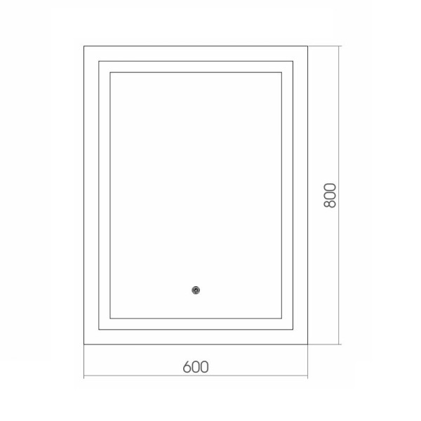 Зеркало Azario Рига 600х800 c подсветкой и диммером, сенсорный выключатель (ФР-00001378)