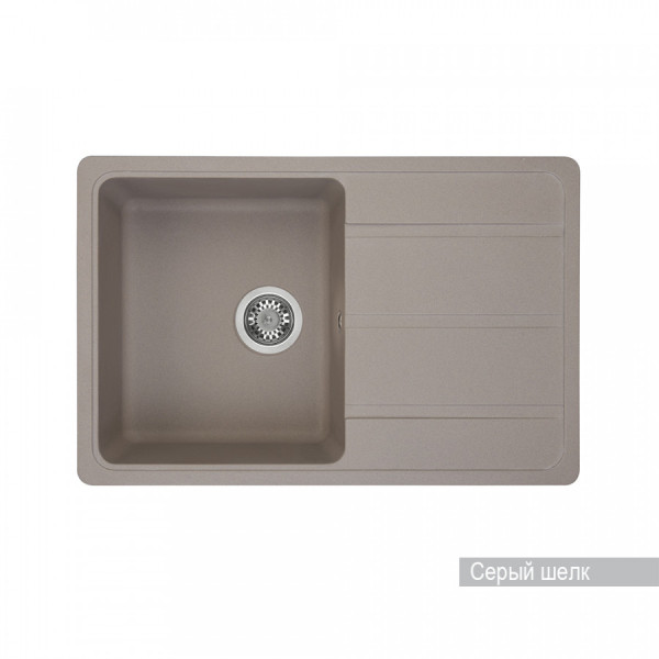 Мойка для кухни врезная Aquaton Аманда 510x780x211 серый шелк (1.A712.8.32A.D25.0)