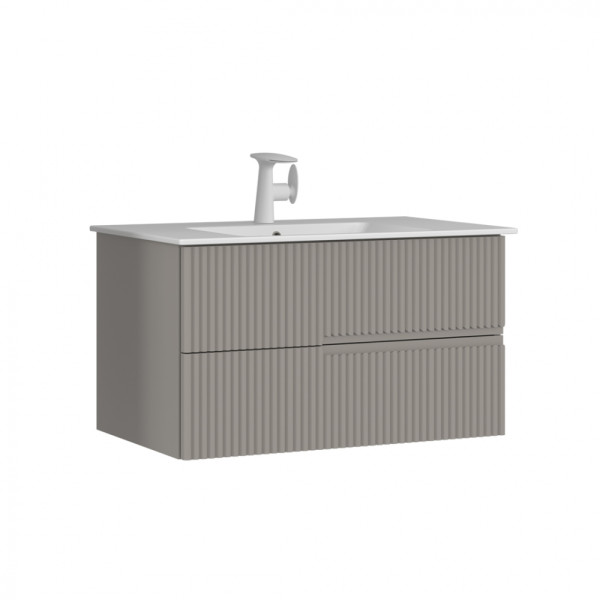 Тумба подвесная Orka Moonlight 910x510x510 с раковиной бежевый матовый (5001502)