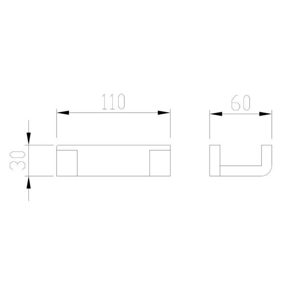 Крючок двойной Abber Westen никель (AA1750NG)