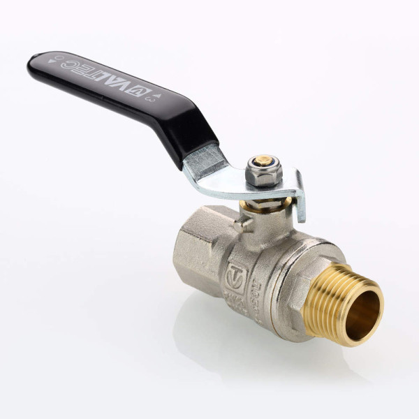 Кран 1/2" ВН шаровый Valtec Perfect-ГОСТ (черная ручка) VT.415.N.04