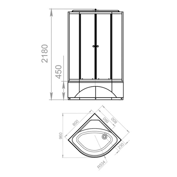 Кабина душевая Melodia Classica 80х80 высокий поддон, стекло тонированное, профиль белый (MB01032) Кабина душевая Melodia Classica 80х80 высокий поддон, стекло тонированное, профиль белый (MB01032)