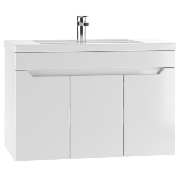 Тумба под умывальник Maria 80 Мечта без ящика подвесная Айсберг Домино (DM2326T)