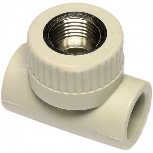 Тройник переходной PP-R 25*3/4"В*25 "EKOPLASTIK" (латунь, серый) Тройник переходной PP-R 25*3/4"В*25 "EKOPLASTIK" (латунь, серый)