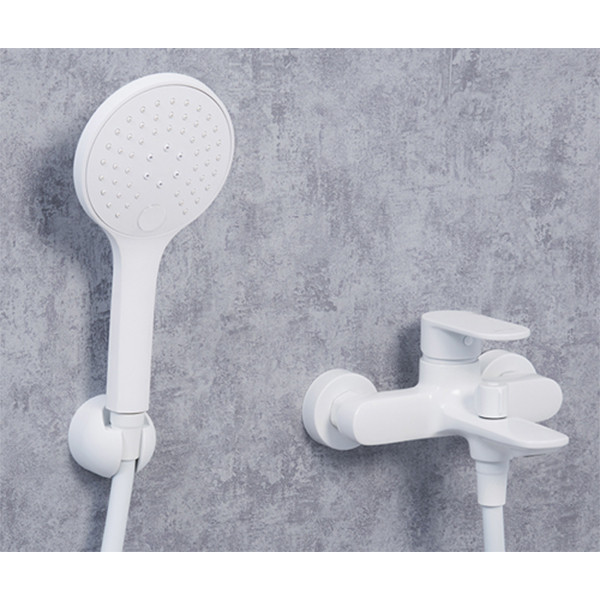 Смеситель для ванны и душа WasserKRAFT Mindel белый матовый (8501)