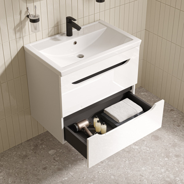 Тумба подвесная Iddis Ray 70 см белый подходит умыв. 4077000i28 (RAY70W0i95)