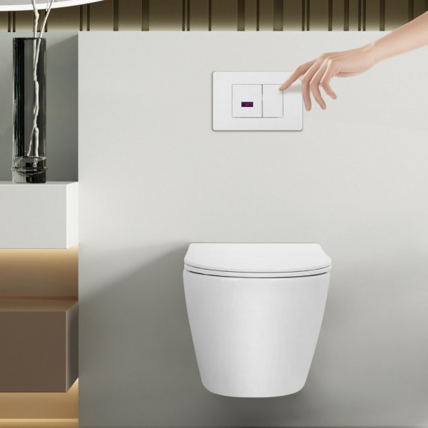 Клавиша смывная Abber с клавишей белый матовый (AC0122SMW)