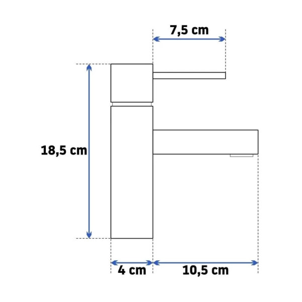 Смеситель для раковины REA Tess Black mat (REA-B8881) Смеситель для раковины REA Tess Black mat (REA-B8881)