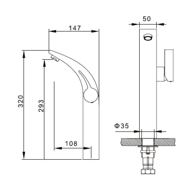 Смеситель высокий для раковины Zeegres Z.ART (54004001)